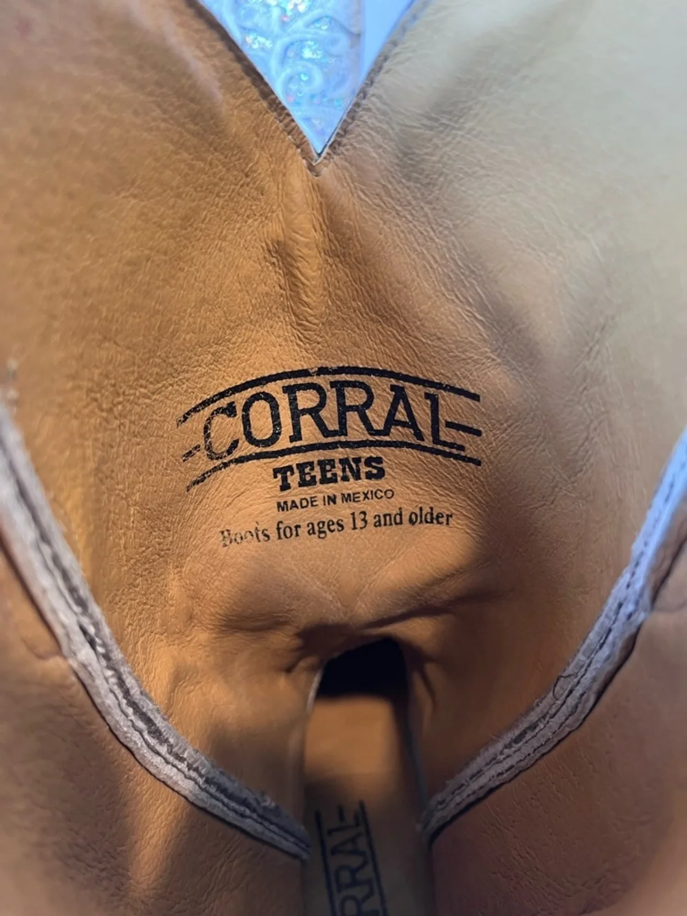 Corral White Glitter Inlay Cowgirl Western Boots